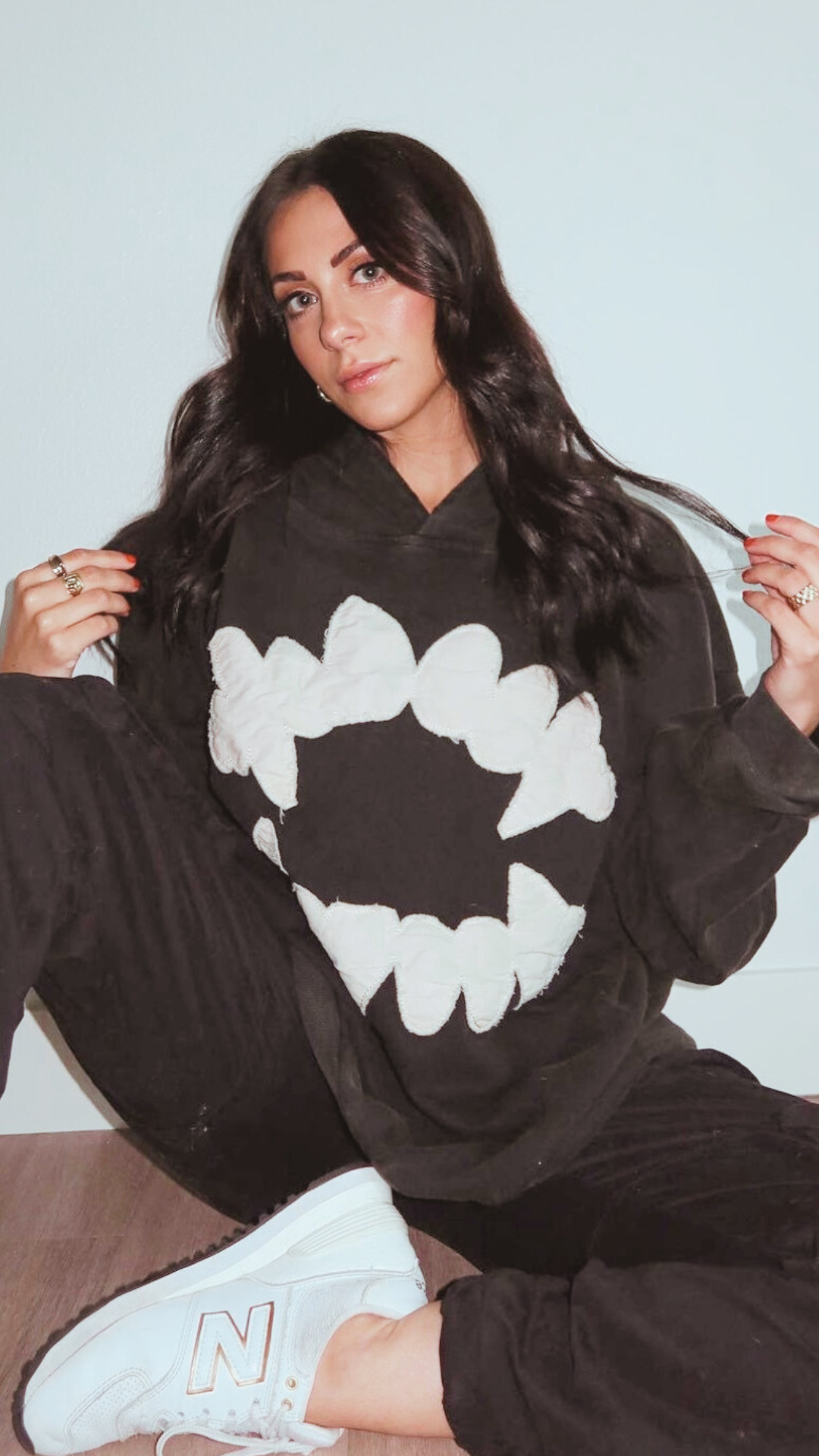 Womans Vintage Teeth Hoodie