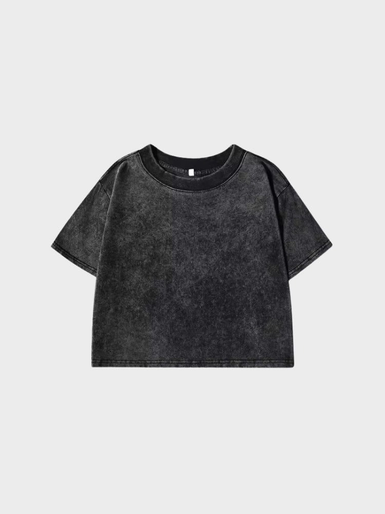 Women Cropped Washed T-Shirt