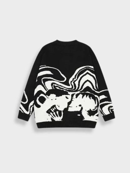 Y2K Decarba Loose Sweater