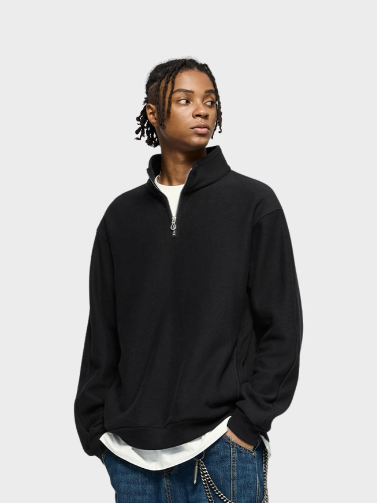 Decarba Oversized Half Zip Pullover