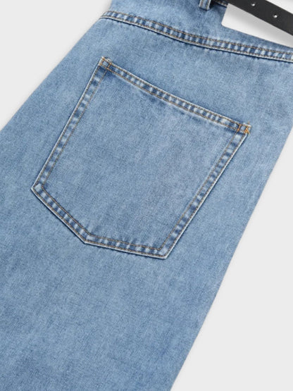 High Wait Half Denim Jeans