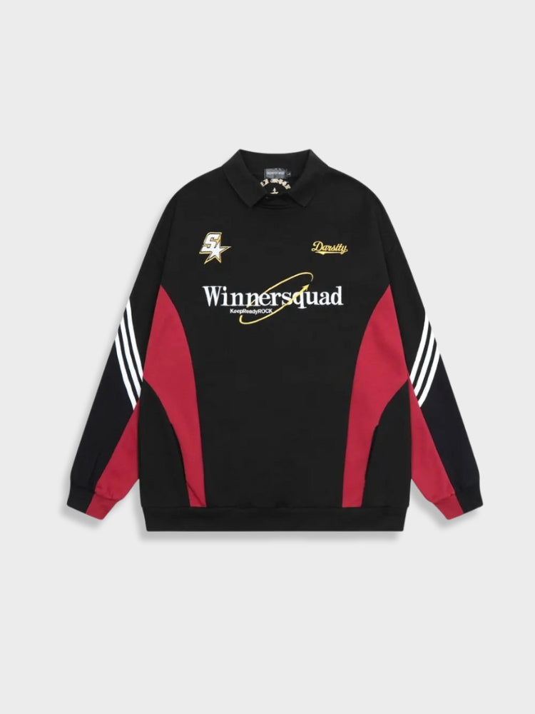 WinnersSquad Oldskool Football Longsleeve Polo