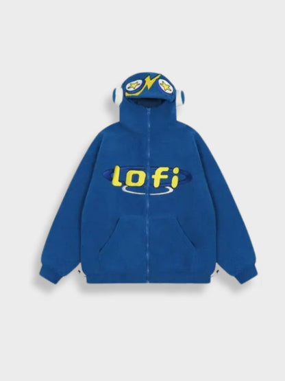 Lofi Bear Full Zipper Fleece