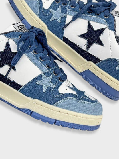 Blue Denim Star Dunks