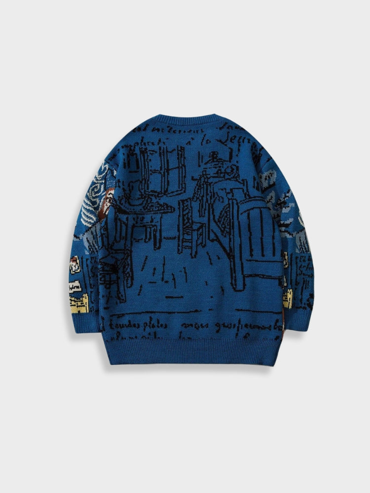 Van Gogh Oil Knit Sweater