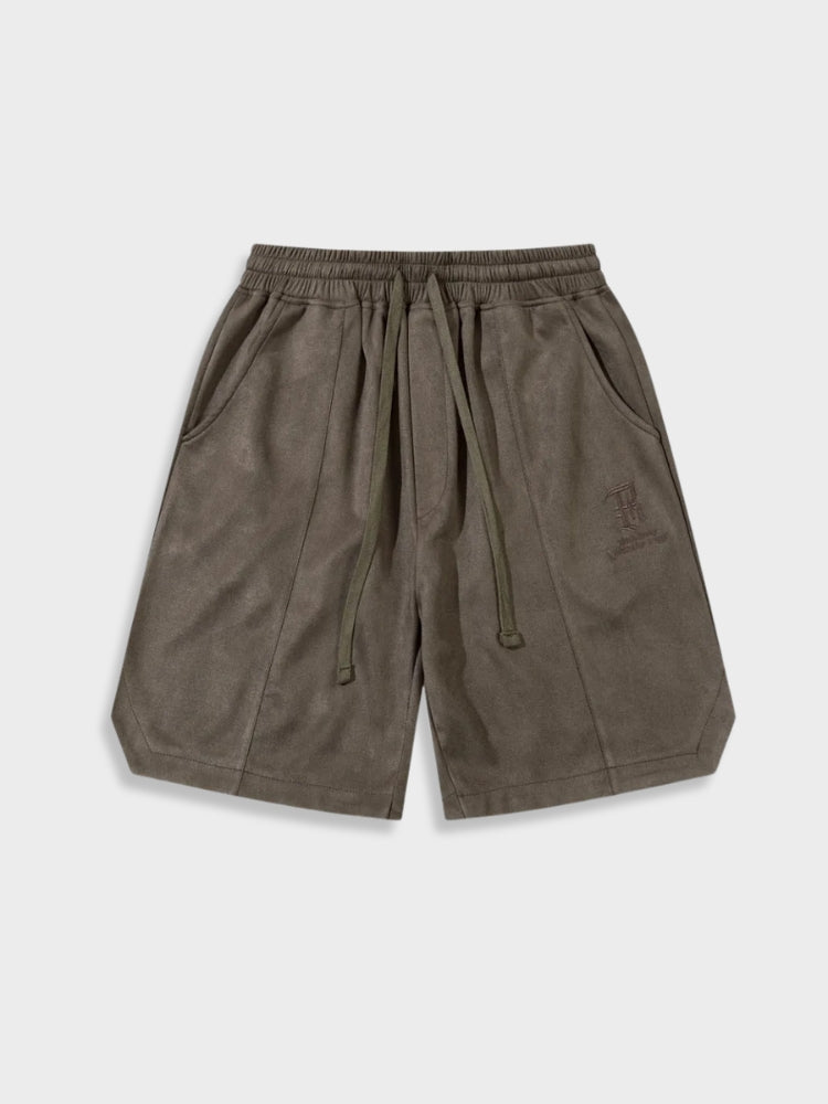 Vintage Suede Streetwear Shorts