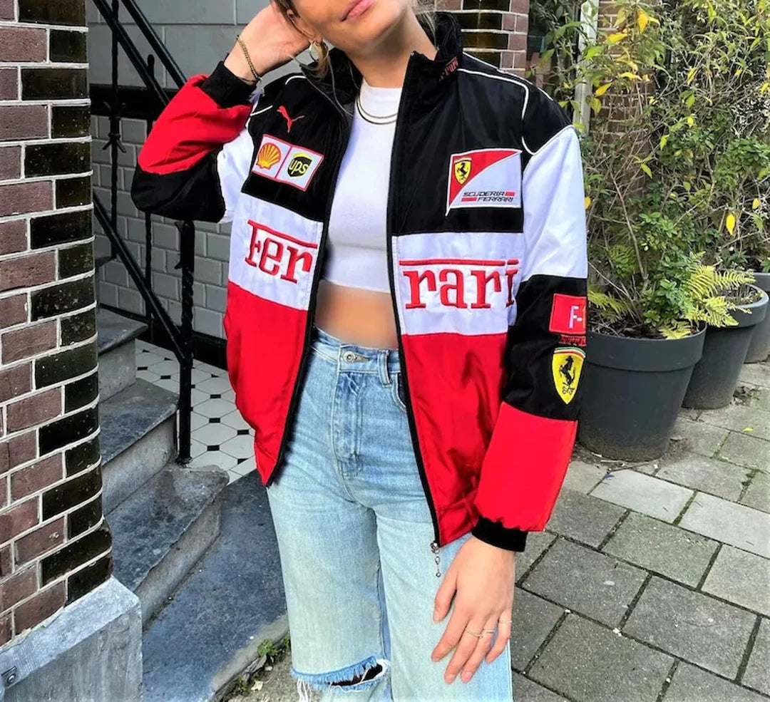 Vintage White Ferrari Jacket