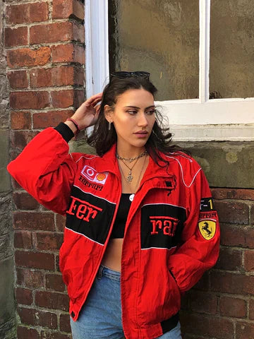 Vintage White Ferrari Jacket