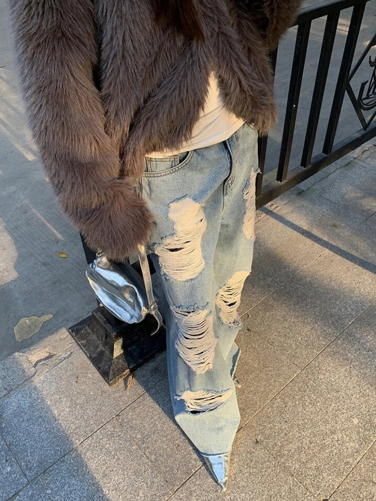 Loose Vintage Ripped Decarba Jeans