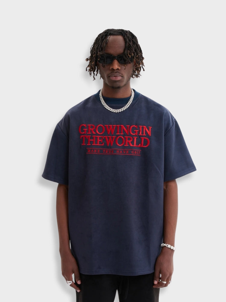 Growing in the World Suede Tee