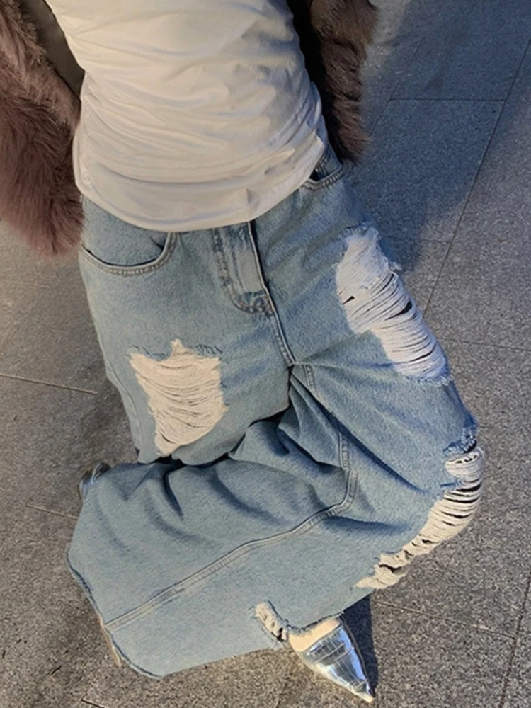 Loose Vintage Ripped Decarba Jeans