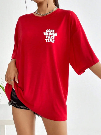 Good Things Take Time Oversized Tee