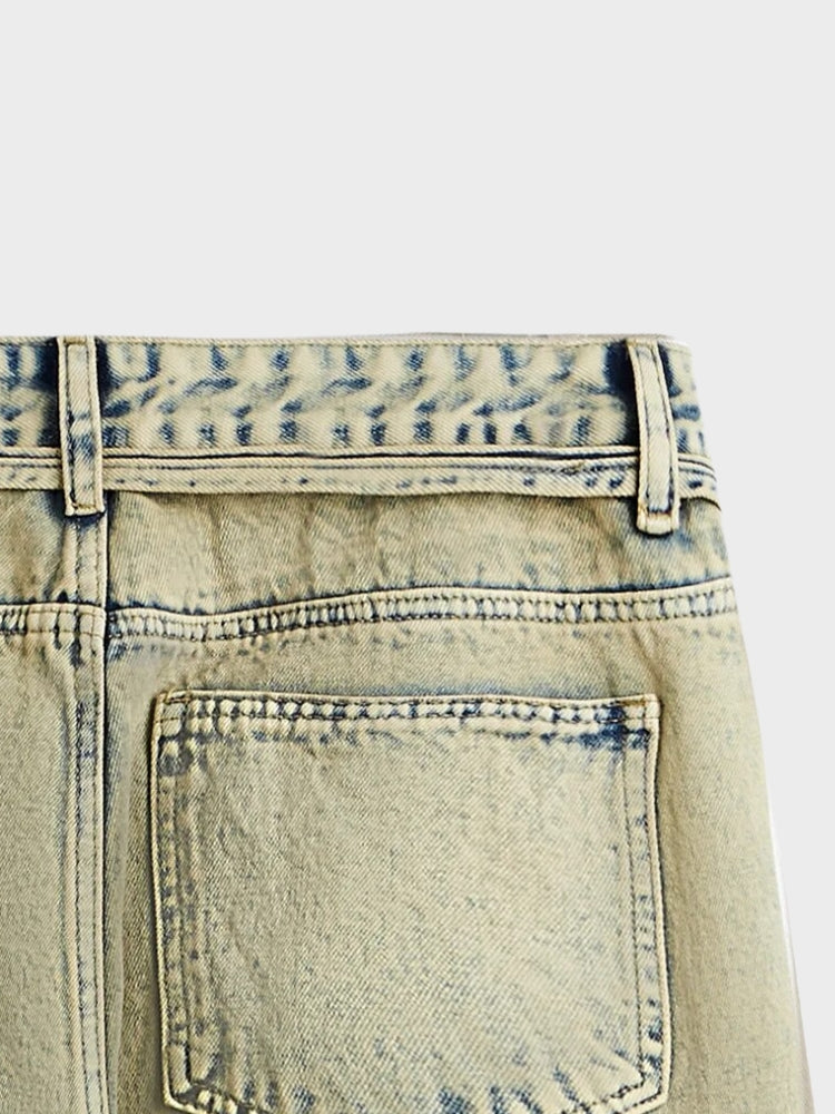 Distressed Washed Vintage Denim